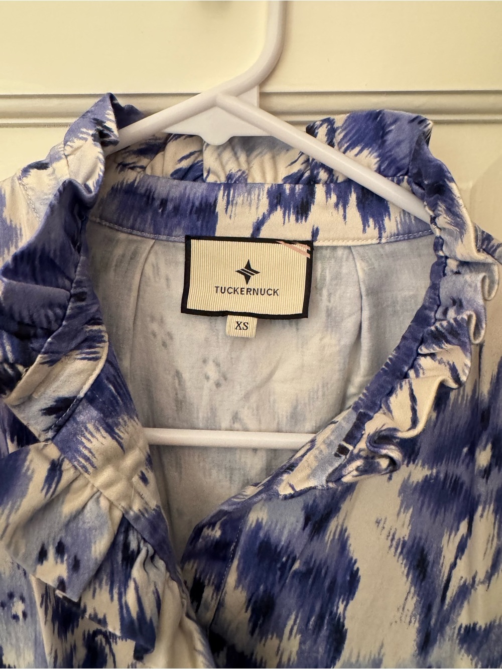 Tuckernuck Blue and White Printed Mini Dress